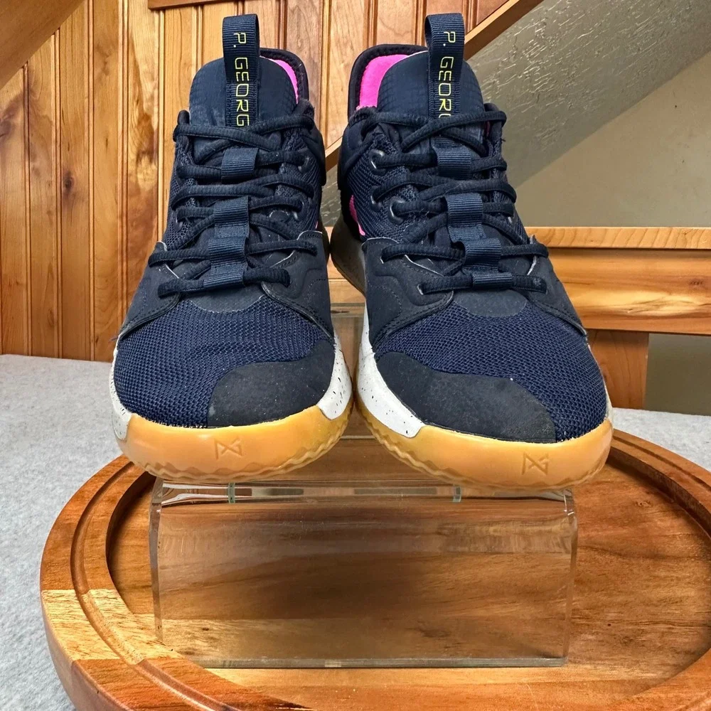 Nike PG 3 Obsidian Pink Blast Paul George Basketball Shoes AO2607-401 Mens 7.5